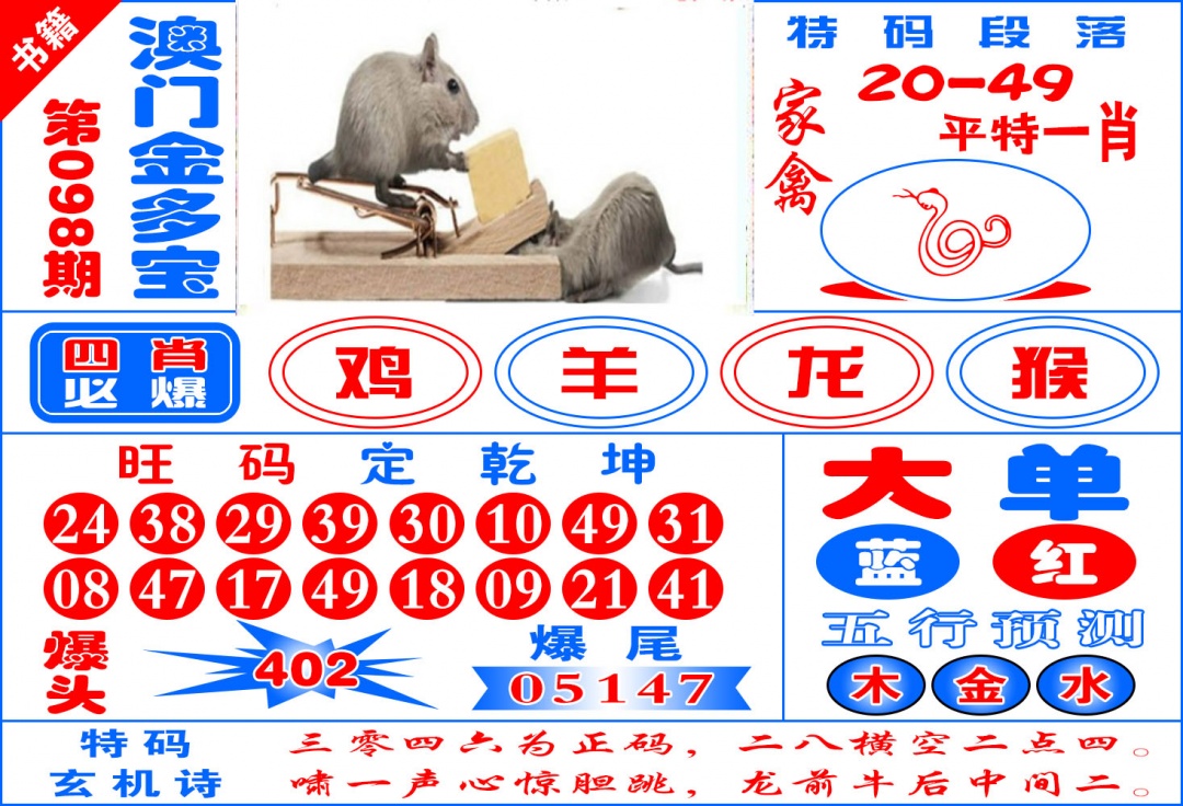 098期澳门金元宝[图]